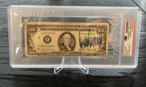 Donald Trump Autographed $100 Dollar Bill PSA Authenticated & Encapsulated