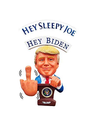 Donald Trump Doll – This Bobblehead Trump Has A Bobbling Middle Finger Instead of Head | Hey Biden Sleepy Joe | Trump 2024 Election #MAGA