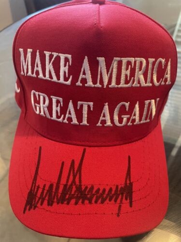 Donald Trump Make America Great Again 45 hat AUTOGRAPHED