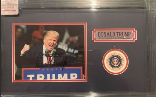 Donald Trump Signed Framed Matted Autograph 14 1/2 x 22 Gorgeous Full Signature