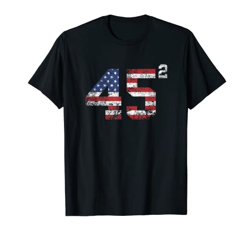 Trump 2024 45 Squared Second Term USA Vintage T-Shirt
