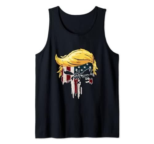 Trump American Flag 2024 Second Term Reelection Tank Top