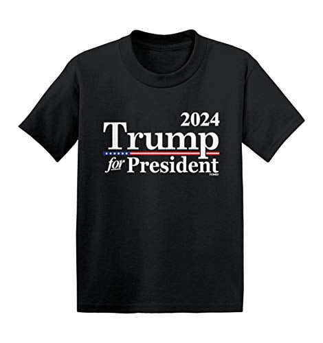 Trump for President 2024 – MAGA 45 Infant/Toddler Cotton Jersey T-Shirt (Black, 18 Months)