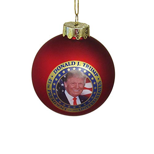 80MM President Trump Glass Ball Ornament, Christmas