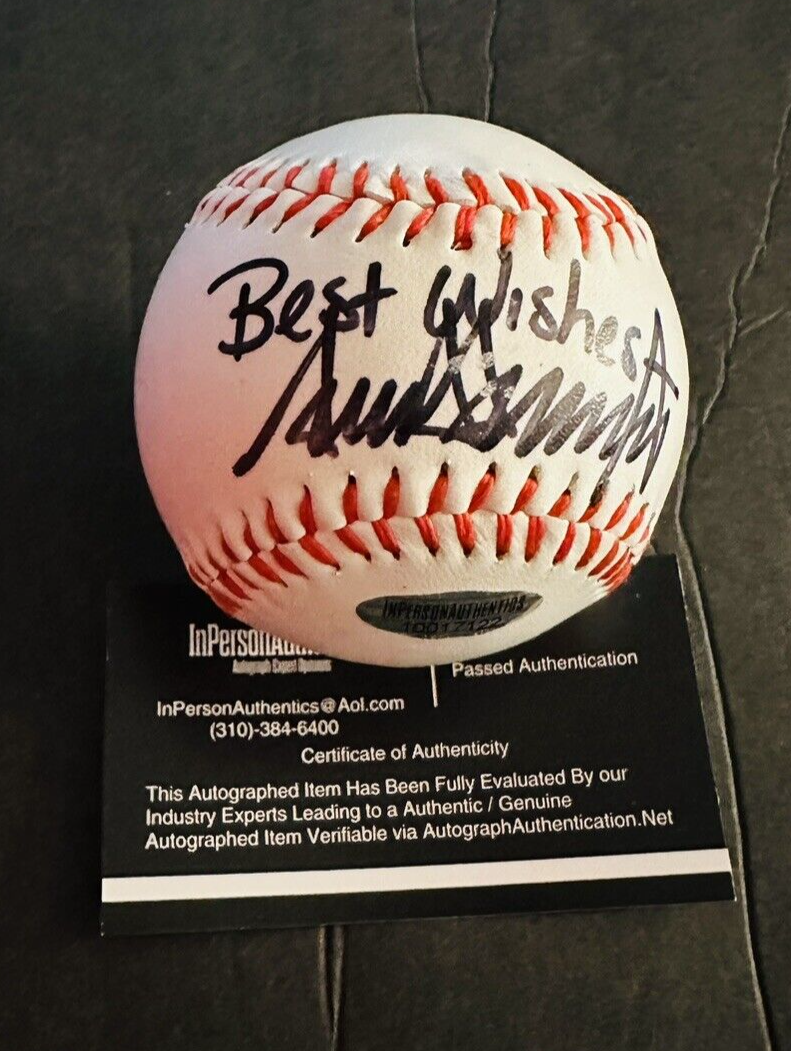 President Donald Trump Signed Autographed Baseball – Certified IPA COA