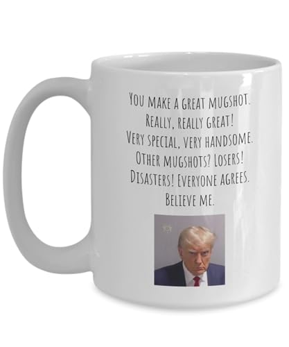 SpreadPassion Trump Mug Mugshot Mug Funny Best Anti Pro Trump Coffee Mug For Birthday Christmas