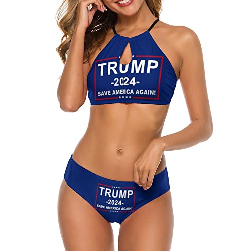 Trump 2024 Save America Again Women’s Bikini Sets Two Piece Swimsuit Summer Beach Bathing Suit