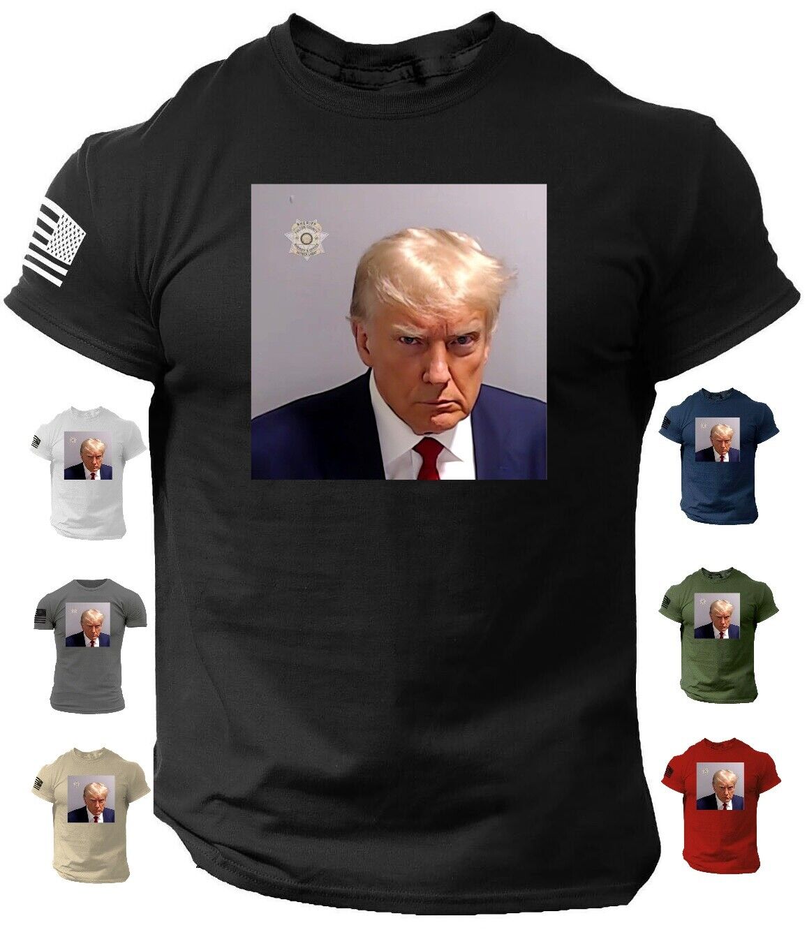 Trump Mugshot T Shirt USA Donald Trump Official Mug...