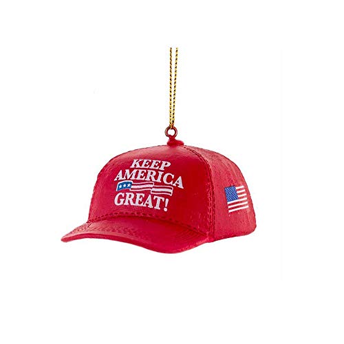Kurt S. Adler Keep America Great Hat Red Cap President Trump Christmas Ornament