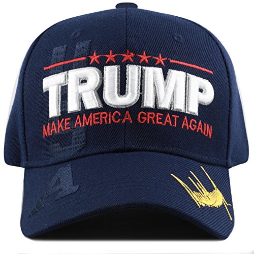 The Hat Depot Original Exclusive Donald Trump 2020 “Keep America Great/Make America Great Again 3D Signature Cap (3. Trump – NV)
