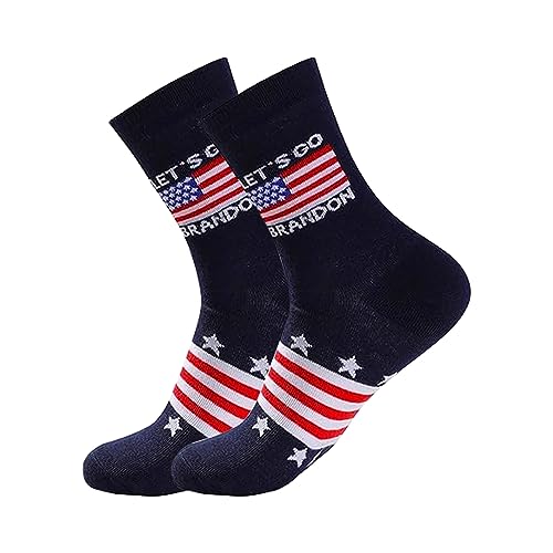 Zicozy American Flag Socks Patriotic Socks Let’s go Brandon Funny FJB Socks Gag gifts for Men Novelty socks Gift