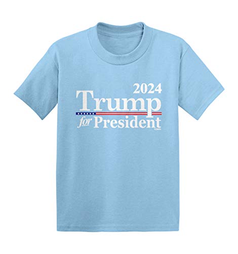 Trump for President 2024 – MAGA 45 Infant/Toddler Cotton Jersey T-Shirt (Light Blue, 24 Months)