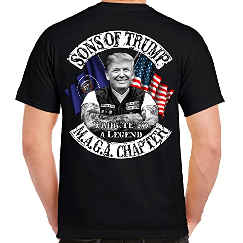 Biker Life Clothing Sons of Trump T-Shirt Black / 6XL...